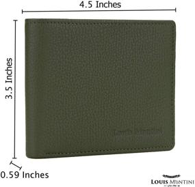 img 2 attached to 👔 Premium Louis Montini Full Grain Blocking Men's Wallets, Card Cases & Money Organizers: Genuine Quality!