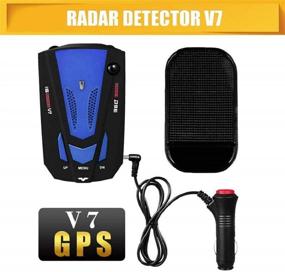 img 3 attached to 🚗 Автомобильный 16-полосный V7 360-градусный GPS-детектор скорости и безопасности от лазеров: идеальный радар для автомобиля с голосовыми предупреждениями и системой сигнализации о скорости