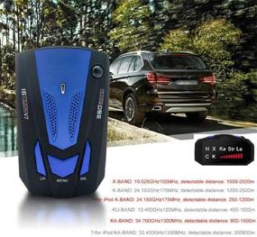 img 2 attached to 🚗 Автомобильный 16-полосный V7 360-градусный GPS-детектор скорости и безопасности от лазеров: идеальный радар для автомобиля с голосовыми предупреждениями и системой сигнализации о скорости