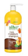 🥥 alba botanica coconut milk more moisture shampoo, 32 oz logo