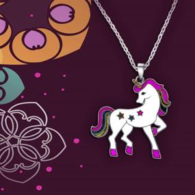 img 1 attached to 🍀 Good Luck Unicorn Necklace Pendant Jewelry Gift for Teen Girls and Women with Adjustable Chain