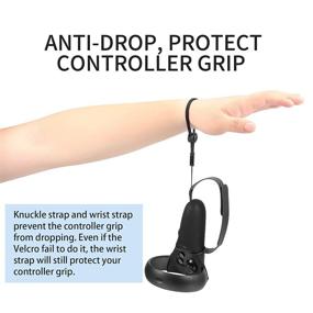 img 3 attached to 🎮 Enhance Gaming Experience: eWonLife Controller Grip Cover for Oculus Quest 1/Rift S with Adjustable Wrist & Knuckle Straps, Anti-drop Protective Sleeve and Cover Caps (Not for Quest 2)