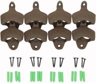buybuymall set of 8 open here iron wall mount bottle openers with screws логотип