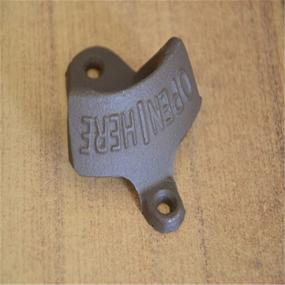 img 3 attached to BUYBUYMALL Set of 8 Open Here Iron Wall Mount Bottle Openers with Screws