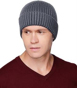 img 3 attached to 🧢 Warm and Stylish Chalier Winter Hats for Men - Wool Knit Slouchy Beanie Hats