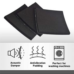 img 2 attached to 🧼 XCEL Super Versatile Rubber Pads: Strong Adhesive, Vibration Damping & Acoustic Foam, Ideal for Noisy Washing Machines | Made in USA (3 Pack - 6" x 6" x 1/2")