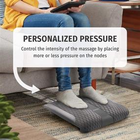 img 1 attached to 👣 HoMedics Gentle Touch Gel Shiatsu Foot Massager: Soothe Foot Pain with 6 Gel-Node Massage, Heat Therapy & Toe-Touch Controls for All Feet Sizes