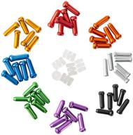 🚲 hzjd 48pcs cable end crimps and caps set: bike brake cables & shift alloy, bicycle brake cables end caps with 6pcs o-ring rubber donuts logo