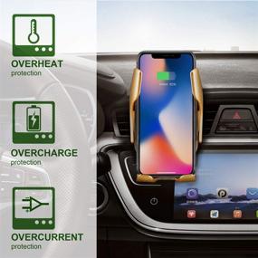 img 2 attached to Беспроводное зарядное устройство для автомобиля с креплением KMI CHOU R2