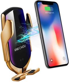 img 4 attached to Беспроводное зарядное устройство для автомобиля с креплением KMI CHOU R2