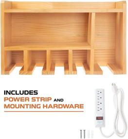 img 2 attached to 🔧 Ultimate Garage Power Tool Organizer: Fully Assembled Wood Tool Chest with 4-Drill Charging Station, Circular Saw Holder, and Power Strip - Perfect Workshop Organization and Storage Gift for Men