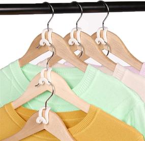 img 1 attached to 🧥 LiXiongBao 20 Pack Clothes Hanger Connector Hooks: Space-Saving Solution for Stack Clothes with Huggable Style Hangers - Grey