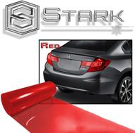 🔴 stark glossy red smoke tint vinyl wrap film - enhance your headlights, tail lights, and fog lights with 12"x 24" (1 x 2 ft) logo