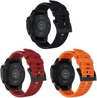 📟 junboer 22mm quick fit band sport wristband replacement strap for fenix 5/fenix 5 plus/fenix 6/fenix 6 pro/forerunner 935/forerunner 945/approach s60/quatix 5 watch - compatible with fenix 6 band logo