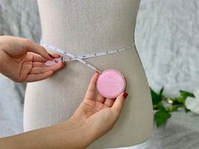 img 1 attached to Soft Pink Leatherette Retractable Tape Measure for Sewing and Body Measurements – 60 inches/1.5m. Perfect for Fabric, Cloth, Quilting, and More.