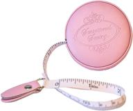 soft pink leatherette retractable tape measure for sewing and body measurements – 60 inches/1.5m. perfect for fabric, cloth, quilting, and more. logo