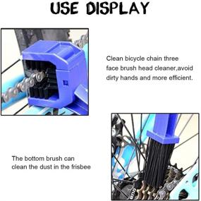 img 3 attached to 🚲 Bike Chain Cleaner Tool Motorcycle Set – OIBTECH Durable Bicycle Chain Gears Maintenance Cleaning Brush Kit for All Types of Chain Gears (3 Varieties)