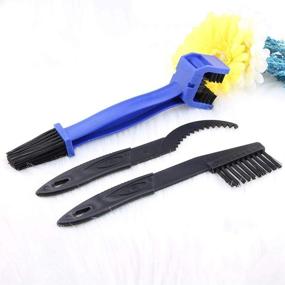 img 4 attached to 🚲 Bike Chain Cleaner Tool Motorcycle Set – OIBTECH Durable Bicycle Chain Gears Maintenance Cleaning Brush Kit for All Types of Chain Gears (3 Varieties)