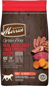 img 4 attached to Merrick Grain-Free Bison, Beef & Sweet Potato Dry Dog Food