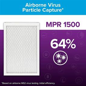 img 1 attached to Top-Rated Filtrete 16x25x1 Air Filter 2-Pack for AC Furnaces - MPR 1500, Healthy Living Ultra Allergen - 15.69 x 24.69 x 0.78 Dimensions
