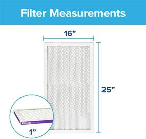 img 3 attached to Top-Rated Filtrete 16x25x1 Air Filter 2-Pack for AC Furnaces - MPR 1500, Healthy Living Ultra Allergen - 15.69 x 24.69 x 0.78 Dimensions
