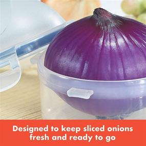 img 2 attached to LocknLock Easy Essentials Food Storage Lids/Airtight Containers: BPA-Free, Onion-10 oz, Clear - Organize and Preserve Food Freshness