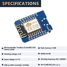 img 3 attached to KeeYees ESP8266 ESP-12F NodeMcu Mini WLAN WiFi Development Board 4M байта для Arduino – Набор из 5 штук