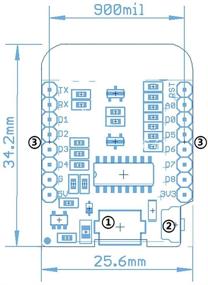 img 1 attached to KeeYees ESP8266 ESP-12F NodeMcu Mini WLAN WiFi Development Board 4M байта для Arduino – Набор из 5 штук