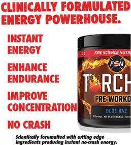 img 2 attached to Boost Performance Fire Science Nutrition Torched: Natural Pre Workout – Effective Preworkout Supplement Amplifies 🔥 Power, Concentration, Stamina, and Enhances Energy Levels + Nitric Oxide with No Jitters or Post-Effects - Watermelon