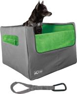 🐾 kurgo rear skybox booster seat: car seat for pets up to 30 lbs, combats canine car sickness, rear seat use only - with dog seatbelt tether logo