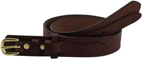 img 2 attached to Stylish and Durable Leather Stitched Basket Ranger Men's Accessories: Belts for Every Occasion