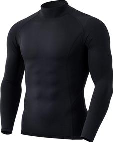 img 4 attached to TSLA Thermal Compression Turtleneck Running Outdoor Recreation