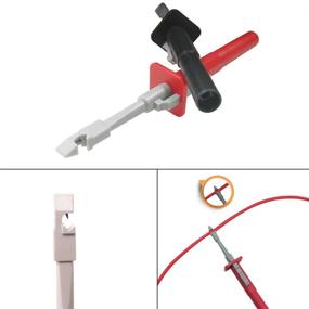 img 3 attached to Ximimark 2 Pcs Insulation Piercing Probes with Nickel Plated 🔌 Safety Test Clips for Car Circuit Detection in Black & Red