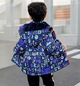 img 1 attached to 🧥 Dinosaur Fleece Lined Hoodie Jacket for Baby Toddler Boys - Cozy Winter Rain Windbreaker Coat