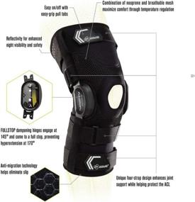 img 1 attached to DonJoy Performance Bionic Fullstop Knee Brace - 4-Point Leverage Hinged Support for ACL Ligament Protection, Injury Prevention, Hyperextension Prevention in Football, Soccer, Lacrosse, and Contact Sports