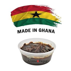 img 3 attached to Aroma Depot 8 oz Raw African Black Soap Paste: 100% Natural Solution for Acne, Eczema, Psoriasis, and Dry Skin Scar Removal. Imported Handmade Soap from Ghana - Face and Body Wash