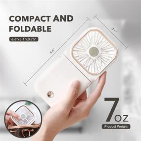 img 1 attached to 🌀 HAOWIN Portable Fan with 3000mAh Power Bank: For Powerful Wind, Multiple Usage Options, Long Battery Life - White