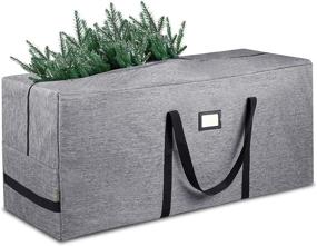 img 4 attached to 🎄 BALEINE 9 ft Christmas Tree Storage Bag: Heavy Duty 900D Oxford Fabric, Reinforced Handles, Dual Zippers, Extra Large Container for Trees and Decorations (Grey)
