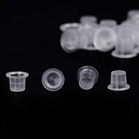 img 2 attached to 💧 200Pcs Small Disposable Tattoo Ink Caps – Premium Plastic Pigment Cups for Tattooing, Tattoo Machine, and Supplies (8mm)