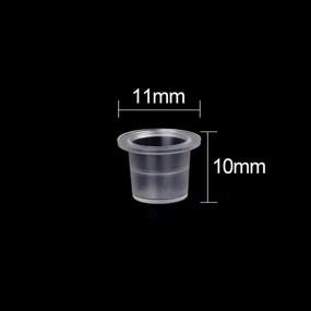 img 3 attached to 💧 200Pcs Small Disposable Tattoo Ink Caps – Premium Plastic Pigment Cups for Tattooing, Tattoo Machine, and Supplies (8mm)