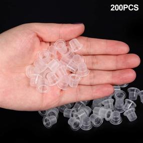 img 1 attached to 💧 200Pcs Small Disposable Tattoo Ink Caps – Premium Plastic Pigment Cups for Tattooing, Tattoo Machine, and Supplies (8mm)