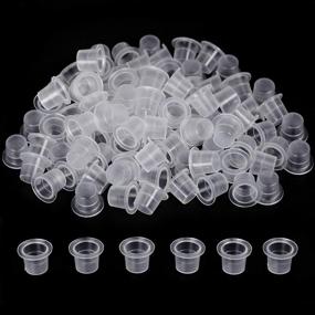 img 4 attached to 💧 200Pcs Small Disposable Tattoo Ink Caps – Premium Plastic Pigment Cups for Tattooing, Tattoo Machine, and Supplies (8mm)