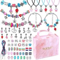 🎀 flasoo charm bracelet making kit: a creative jewelry making craft set with beads, perfect for new year, birthdays & christmas, ideal for teen girls age 6-14 logo