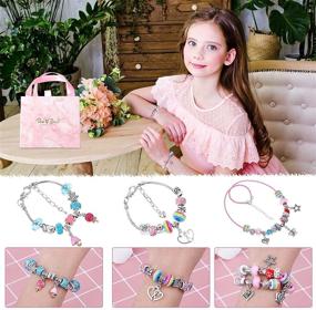 img 1 attached to 🎀 Flasoo Charm Bracelet Making Kit: A Creative Jewelry Making Craft Set with Beads, Perfect for New Year, Birthdays & Christmas, Ideal for Teen Girls Age 6-14