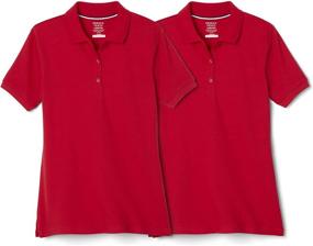 img 4 attached to 👚 French Toast Sleeve Stretch Polo 2 - Stylish Girls' Tops, Tees & Blouses for Comfort and Fashion