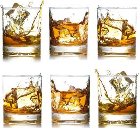 img 4 attached to 🥃 Premium 12 OZ Scotch Glasses Set of 6 - Perfect Glassware Gift for Scotch Lovers, Bourbon, and Rum Enthusiasts - Old Fashioned Whiskey Glasses for a Stylish Bar Experience