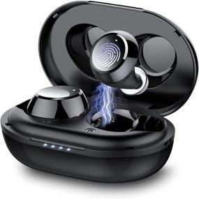 img 4 attached to 🎧 Taopod Bluetooth Headphones: Wireless Earbuds with Charging Case and Hi-Fi Stereo Sound - IPX7 Waterproof, 36H Playtime - Perfect for Sports, Home, and Office (Black)