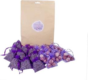 img 2 attached to 🌸 24-Piece Lavender Cedar Sachets Set (16 Lavender Sachets, 8 Cedar Sachets) for Enhanced Closet, Drawer, Dresser, Wardrobe Organization, LV-S-D-1