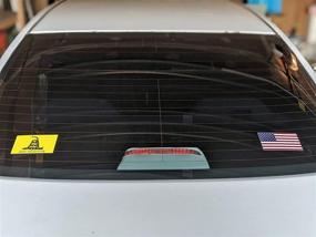 img 3 attached to 2-Pack Gadsden Flag and American Flag Vinyl Sticker Decal - Durable, Waterproof, UV Resistant for Cars, Trucks, Boats, Computers, Water Bottles, Coolers