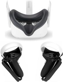 img 3 attached to 🔧 Enhance Oculus Quest 2 Experience with Sinbomay Silicone Touch Controller Grip Cover & Face Cover Mask, Knuckle Strap Set, and Protective Sleeve featuring Adjustable Hand Strap